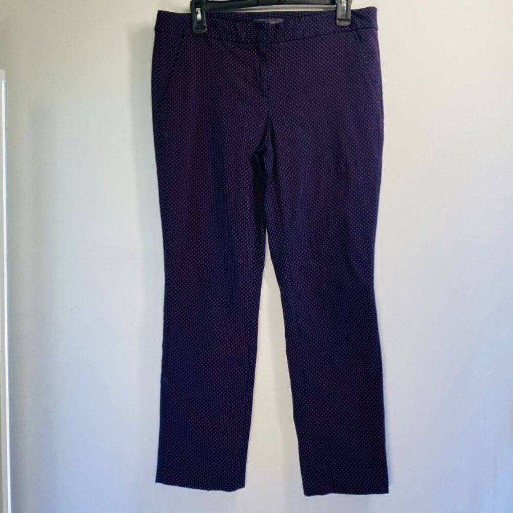 The Limited Exact Stretch Navy Polka Dot Womens Pants Size 8R